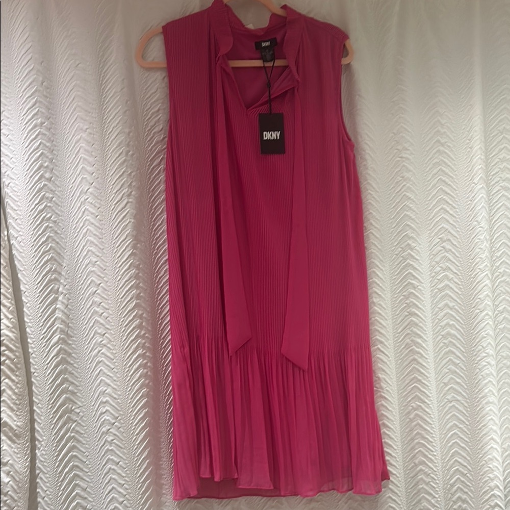 DKNY Vibrant Pink Midi Dress